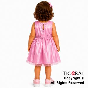 DISFRAZ PRINCESA CORTO CON BRETEL ANCHO ROSA TALLE 0
